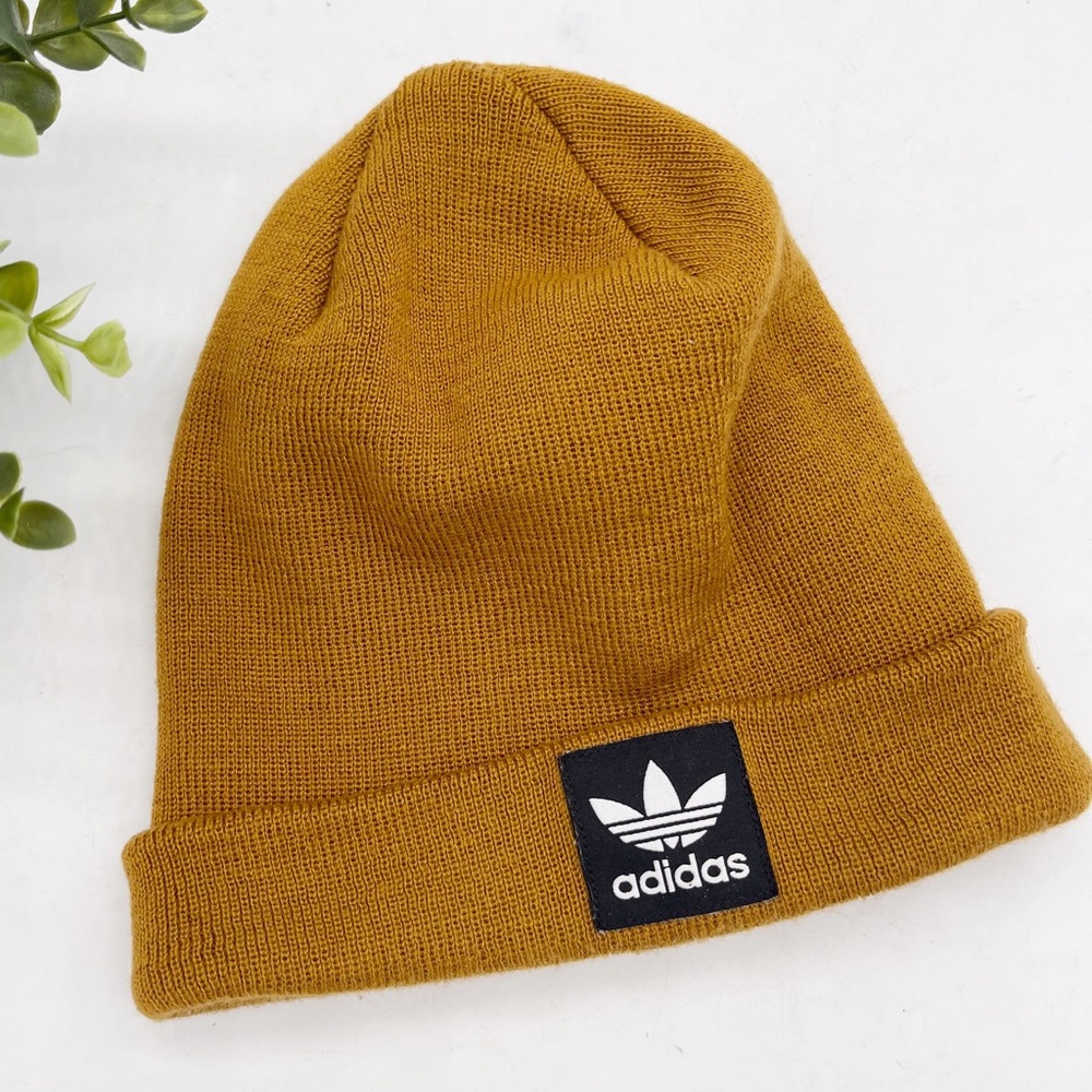 Adidas Unisex Originals Grove Beanie Gold Ochre Camel Color One Size
